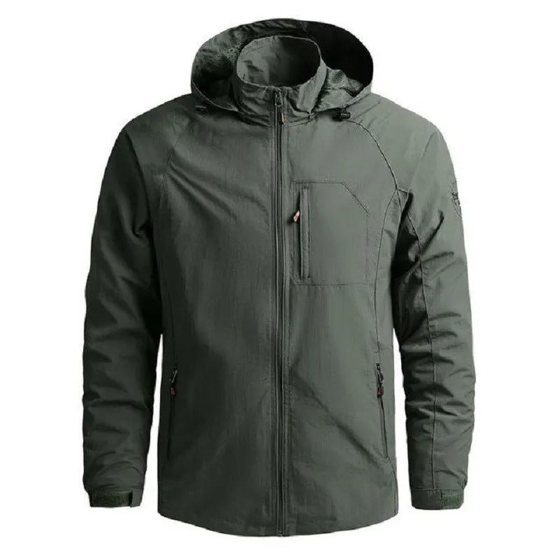 Heren Outdoor Jacket met Capuchon en Ritszakken