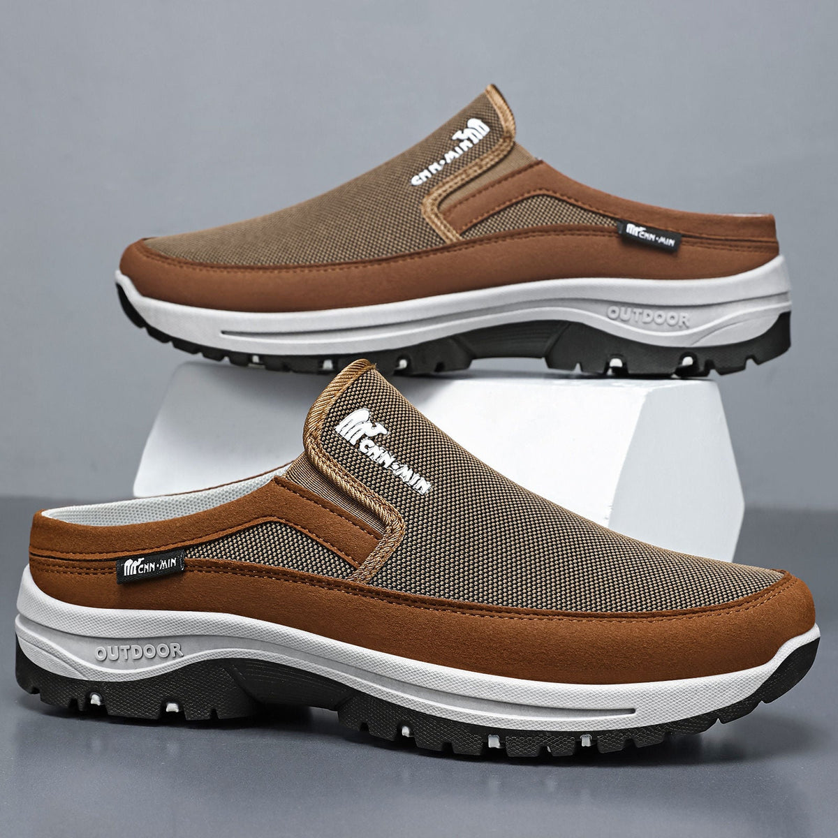 Heren Outdoor Slip-on Clogs met Memory Voetbed en Profielzool