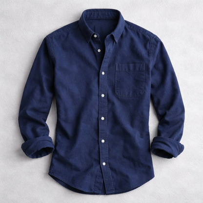 Heren Overhemd Lange Mouw met Button-down Kraag en Borstzak