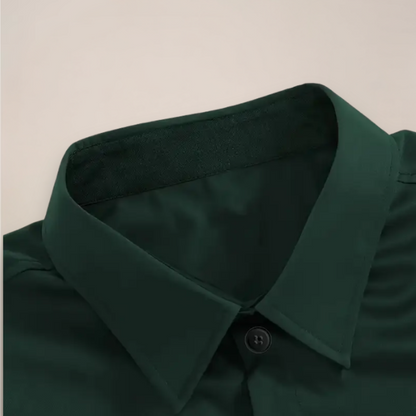 Heren Overhemd Lange Mouw met Klassieke Kraag en Slim Fit