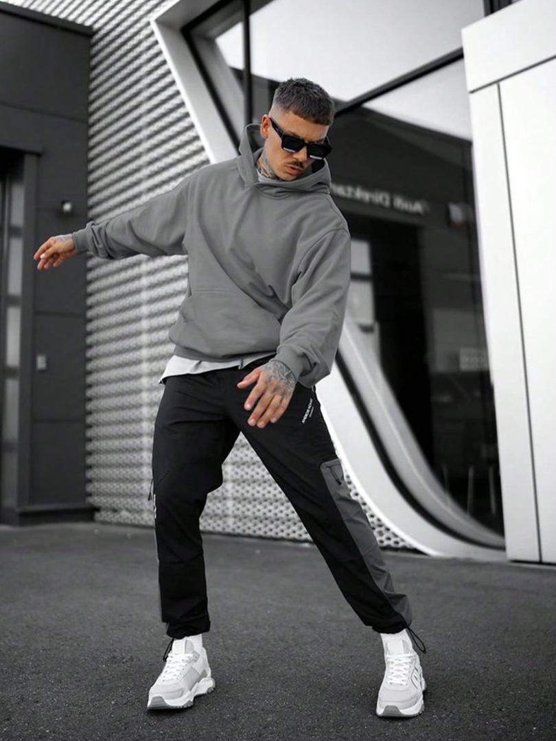 Heren Oversized Hoodie met Capuchon en Kangoeroezak