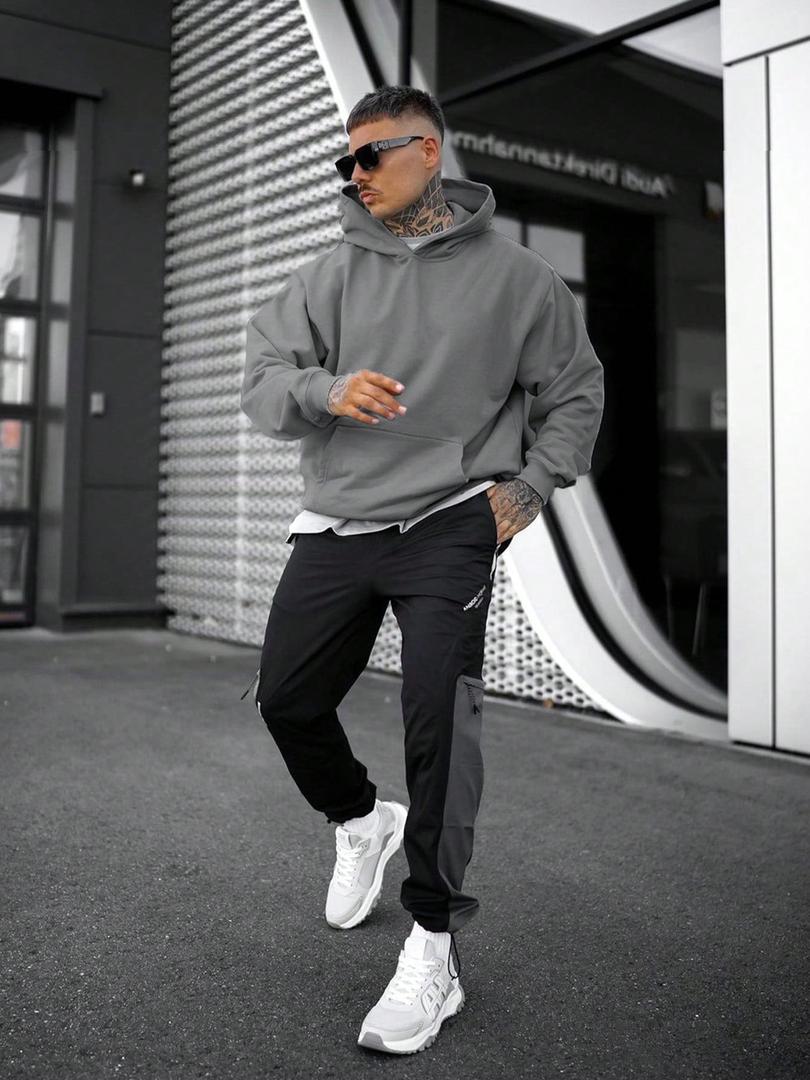 Heren Oversized Hoodie met Capuchon en Kangoeroezak