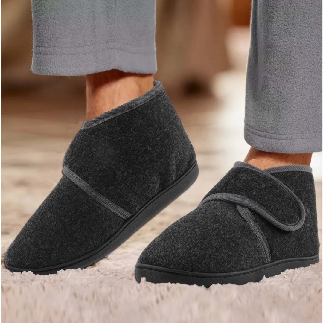 Heren Pantoffels met Klittenbandsluiting en Hoge Enkelband