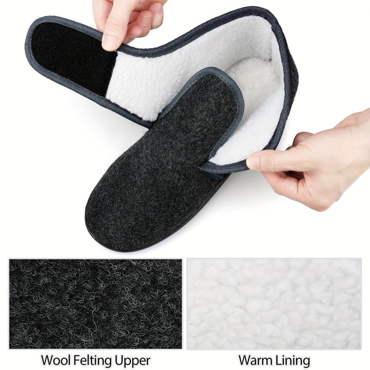 Heren Pantoffels met Klittenbandsluiting en Hoge Enkelband