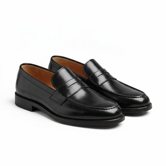Heren Penny Loafers Slip-on met Ronde Neus en Lage Hak