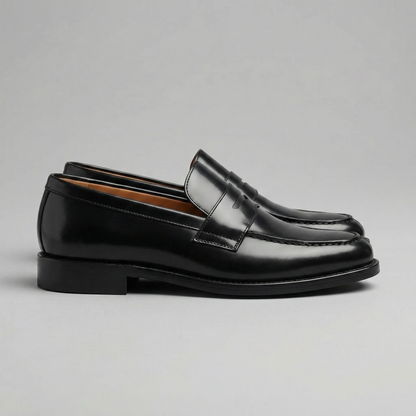 Heren Penny Loafers Slip-on met Ronde Neus en Lage Hak