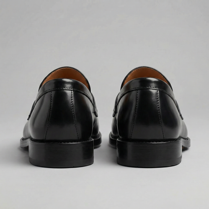Heren Penny Loafers Slip-on met Ronde Neus en Lage Hak