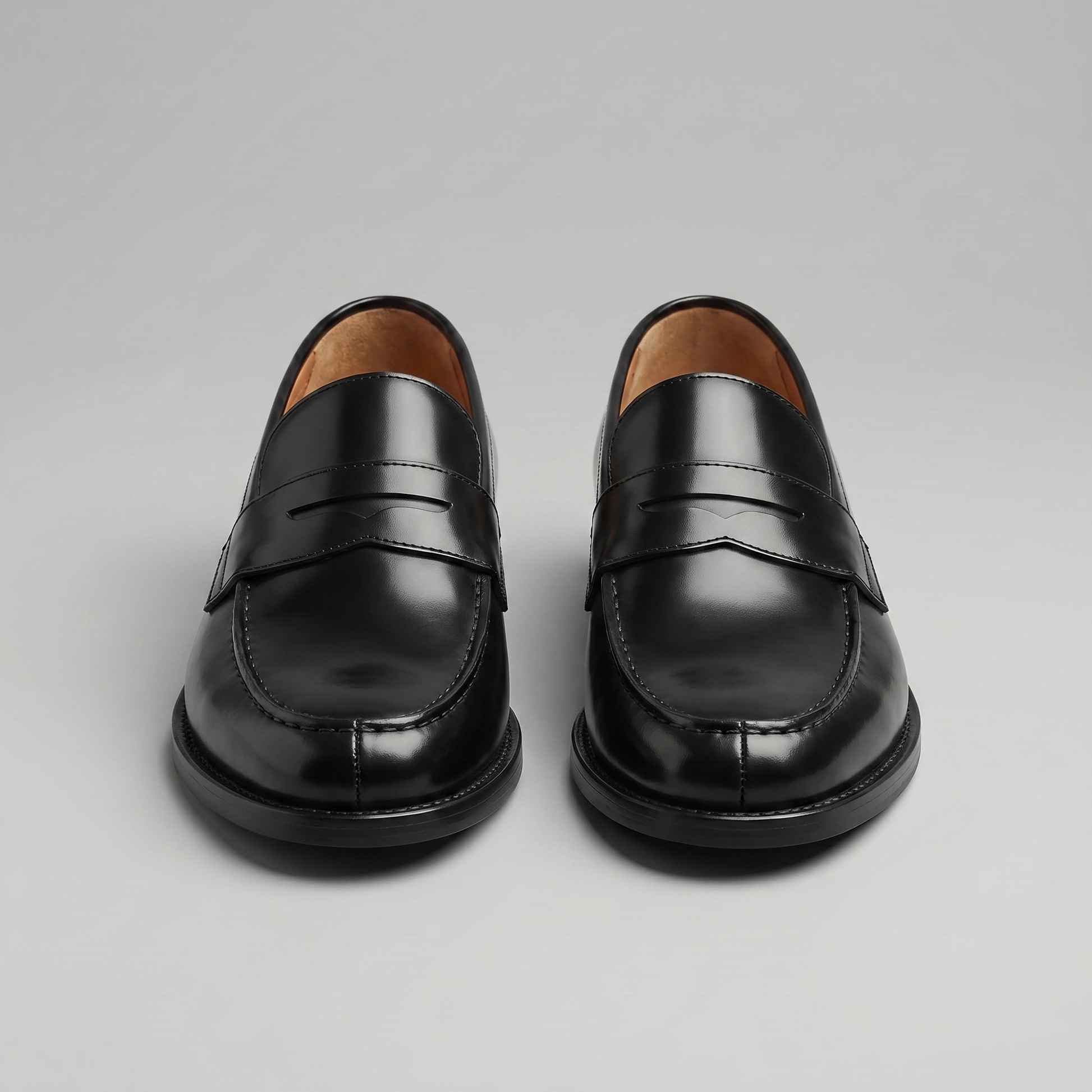 Heren Penny Loafers Slip-on met Ronde Neus en Lage Hak