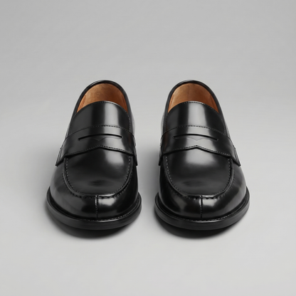 Heren Penny Loafers Slip-on met Ronde Neus en Lage Hak
