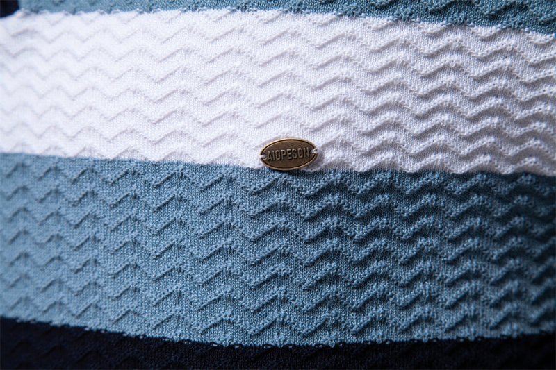 Heren Polo Korte Mouw met Ritskraag en Streepdetail