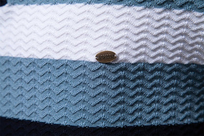 Heren Polo Korte Mouw met Ritskraag en Streepdetail