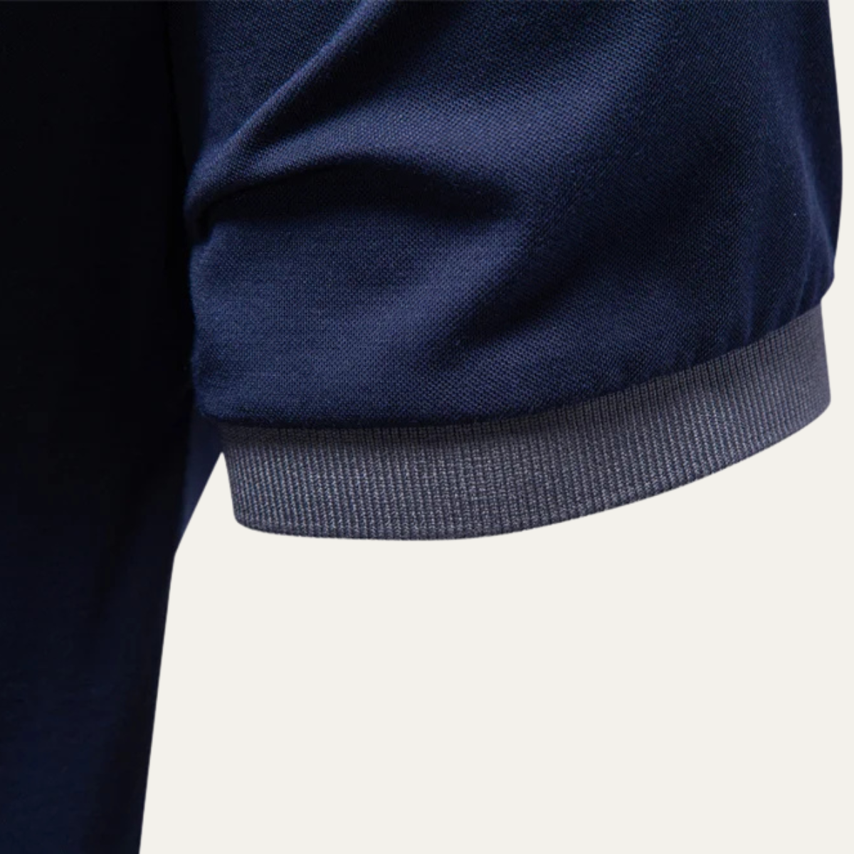 Heren Polo met Korte Mouw en Contrasterende Kraag Slim Fit