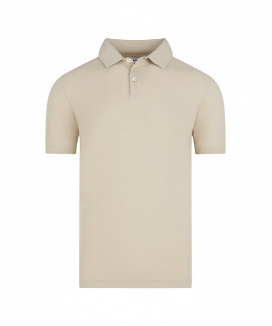Heren Polo met Korte Mouwen en Polokraag Slim Fit Beige