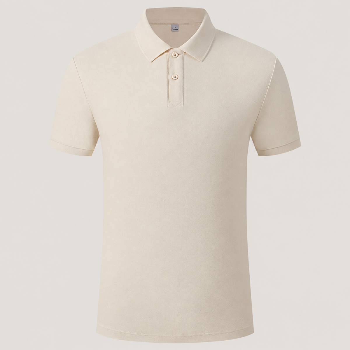 Heren Polo met Korte Mouwen en Polokraag Slim Fit Beige