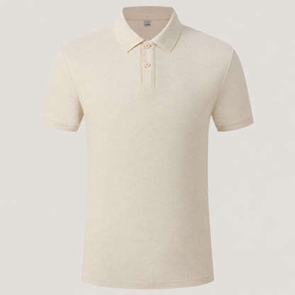 Heren Polo met Korte Mouwen en Polokraag Slim Fit Beige