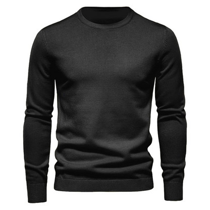 Heren Pullover met Ronde Hals Zwart