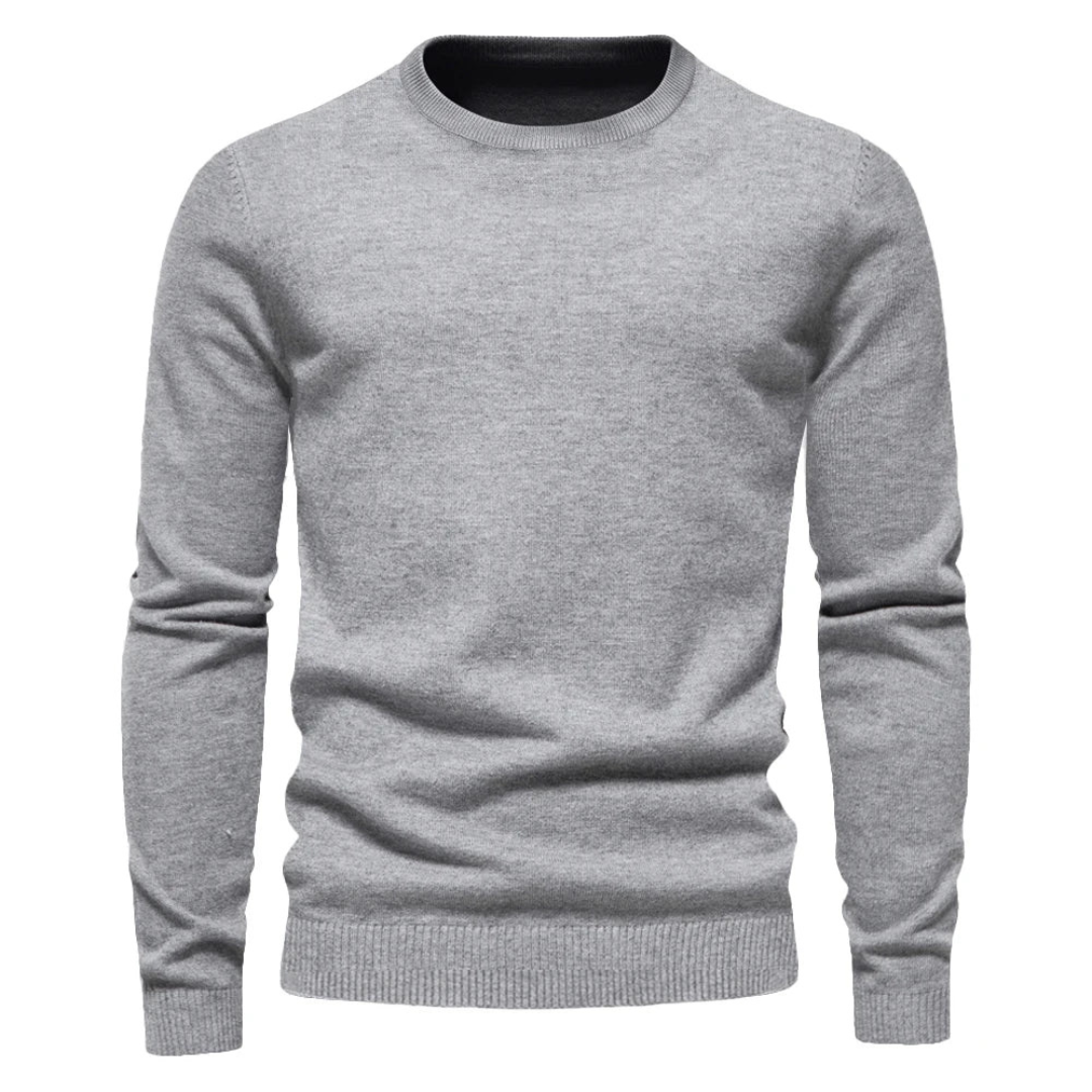 Heren Pullover met Ronde Hals Grijs