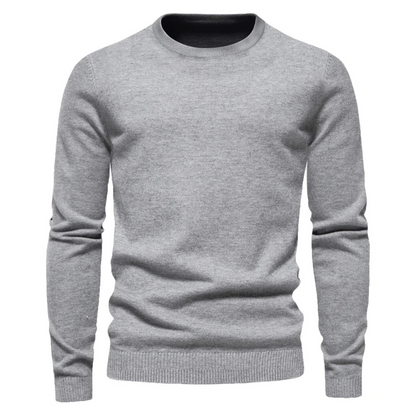 Heren Pullover met Ronde Hals Grijs