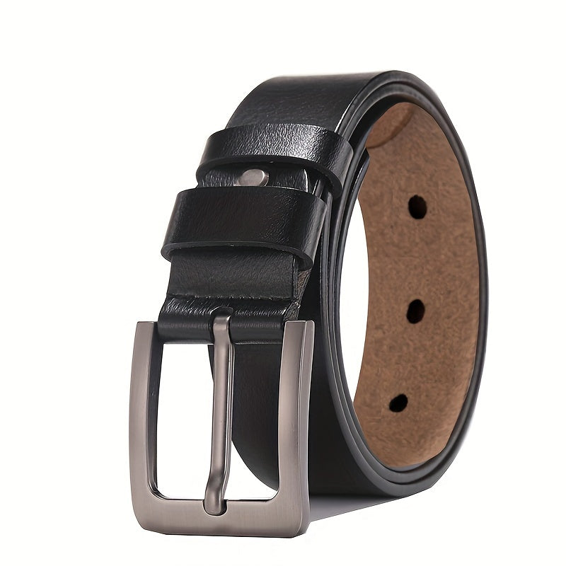Heren Riem met Pin-gesp en Leren Look Zwart