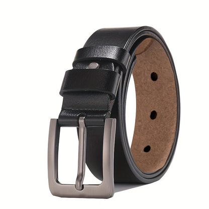 Heren Riem met Pin-gesp en Leren Look Zwart