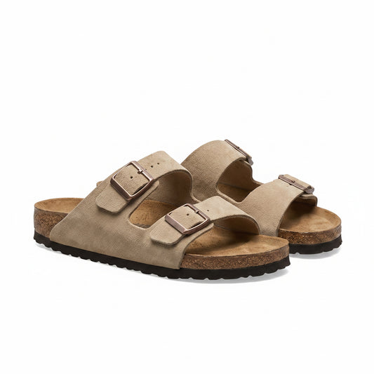 Heren Sandalen met Dubbele Gesp en Kurkvoetbed