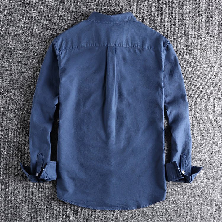 Heren Shirt Lange Mouw met Klassieke Kraag en Borstzak