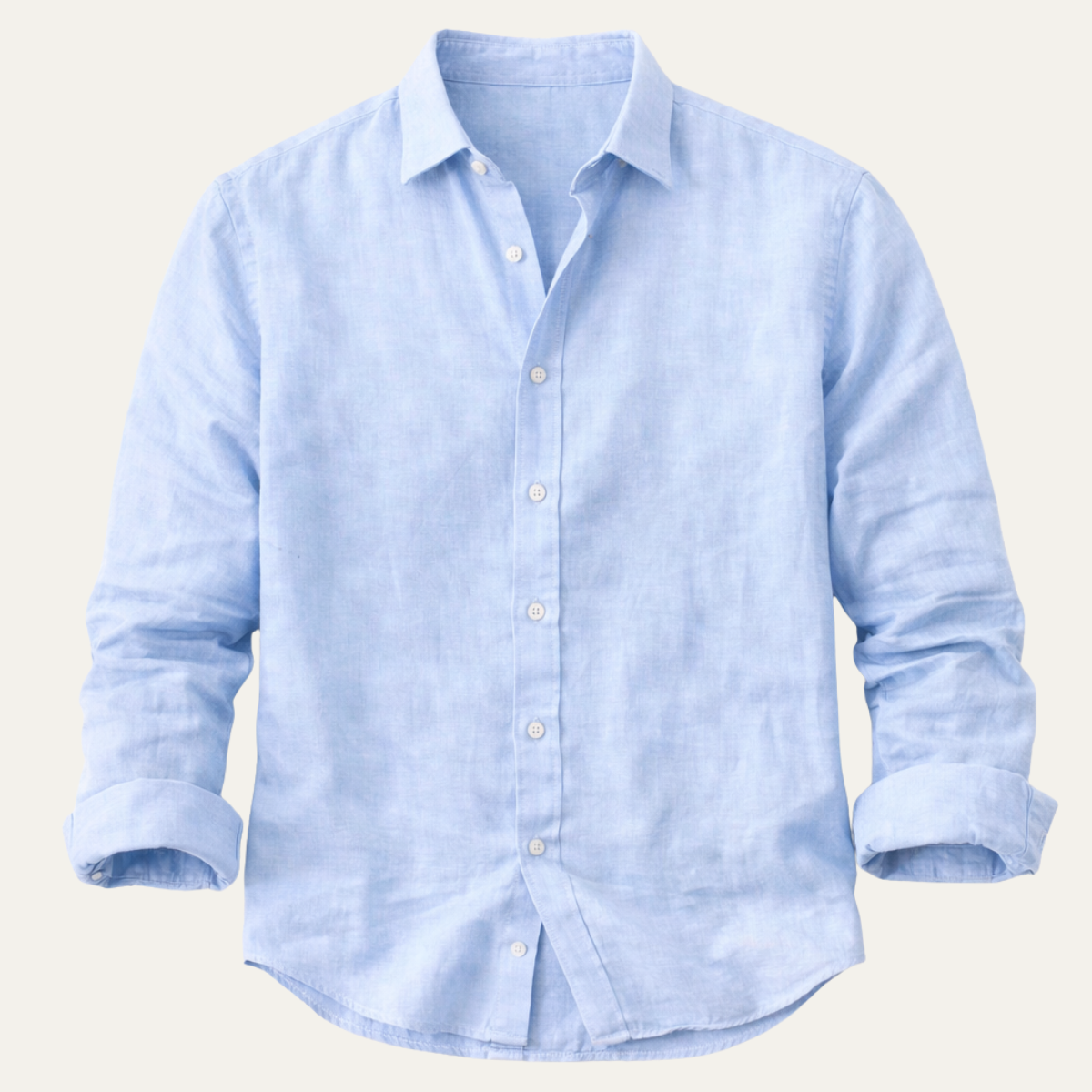 Heren Shirt Lange Mouw met Klassieke Kraag en Knoopsluiting