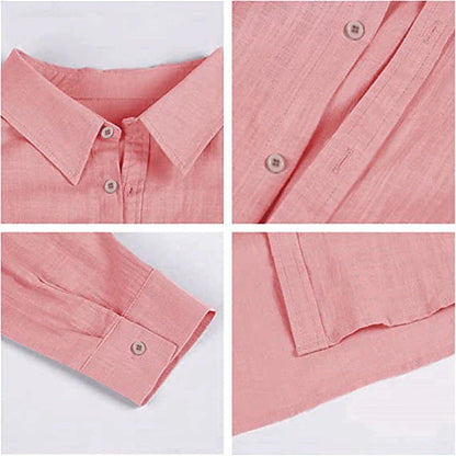 Heren Shirt Lange Mouw met Klassieke Kraag en Knoopsluiting