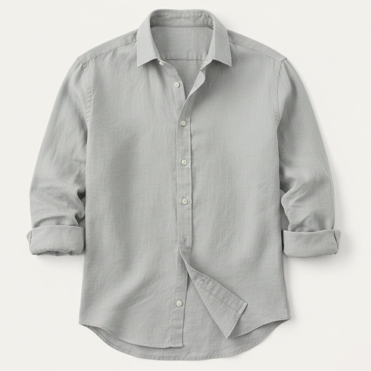 Heren Shirt Lange Mouw met Klassieke Kraag en Knoopsluiting