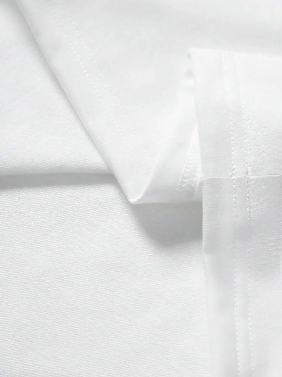 Heren Shirt met Lange Mouwen en Ronde Hals met Letterprint op de Mouwen