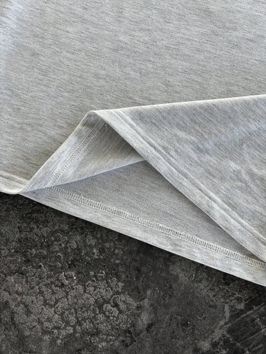 Heren Shirt met Lange Mouwen en Ronde Hals met Letterprint op de Mouwen