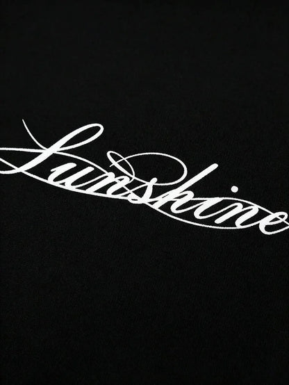 Heren Shirt met Lange Mouwen en Ronde Hals met Letterprint op de Mouwen