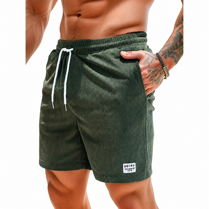 Heren Shorts met Elastische Taille en Koordjes, Relaxed Fit Groen