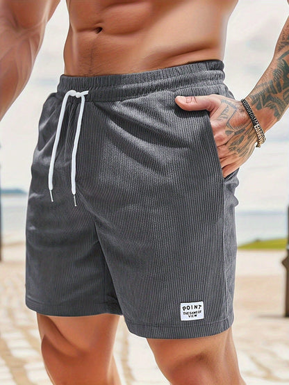 Heren Shorts met Elastische Taille en Koordjes, Relaxed Fit