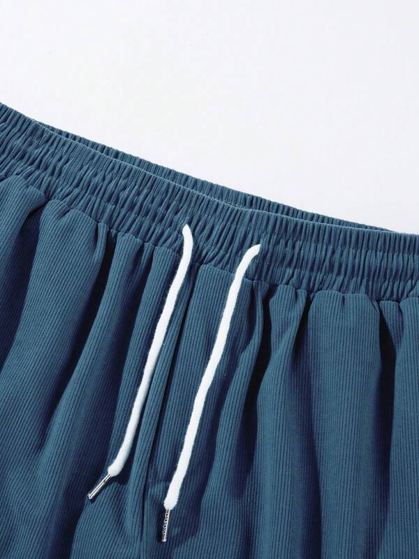 Heren Shorts met Elastische Taille en Koordjes, Relaxed Fit