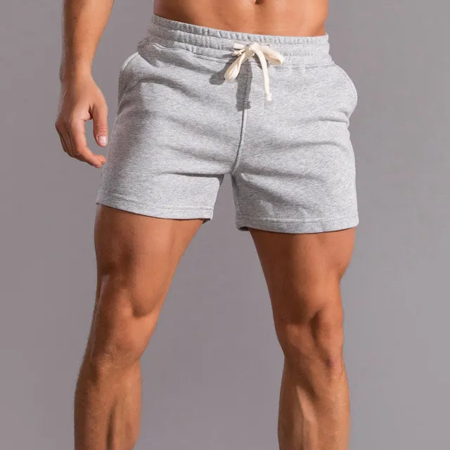 Heren Shorts met Elastische Taille en Trekkoord Lichtgrijs