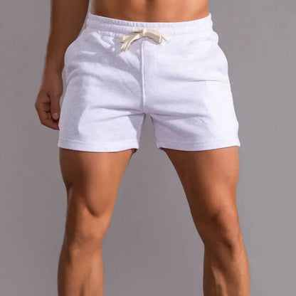 Heren Shorts met Elastische Taille en Trekkoord Witgrijs