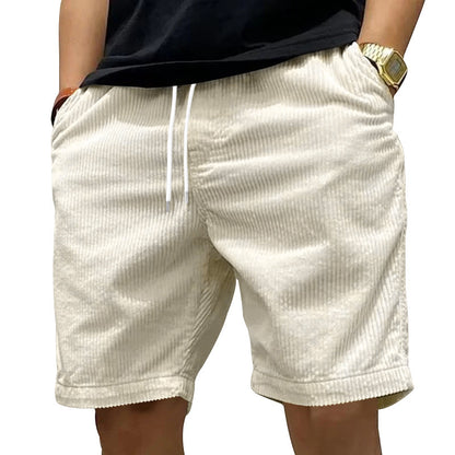Heren Shorts met Elastische Taille en Trekkoord Wit