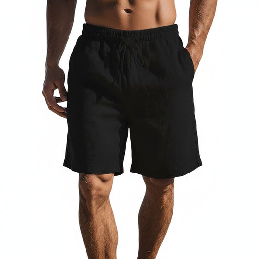 Heren Shorts met Elastische Taille en Trekkoord, Mid-Thigh
