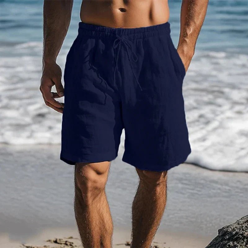 Heren Shorts met Elastische Taille en Trekkoord, Mid-Thigh
