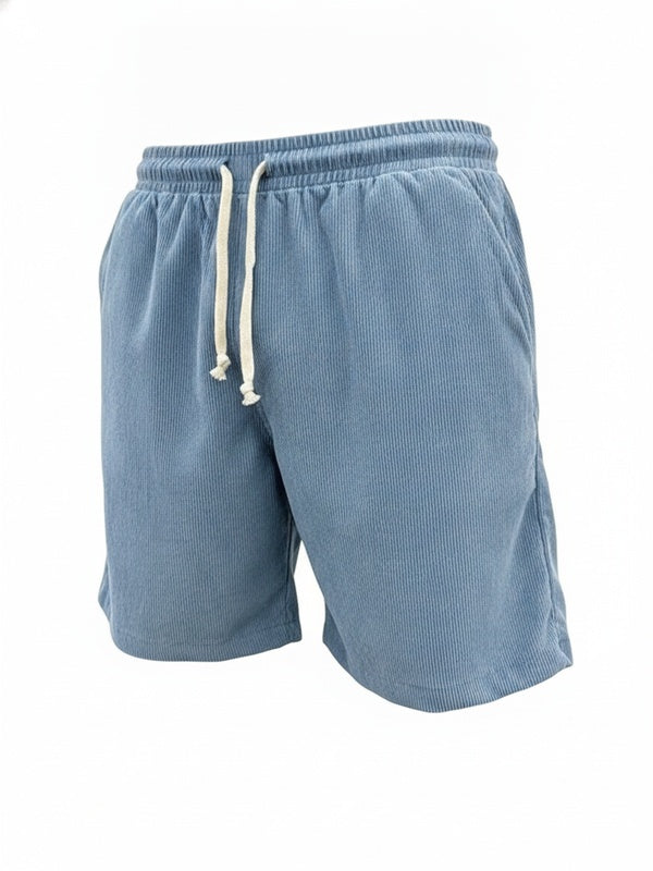 Heren Shorts met Trekkoord en Ribbeltextuur Relaxed Fit