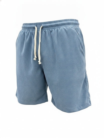 Heren Shorts met Trekkoord en Ribbeltextuur Relaxed Fit