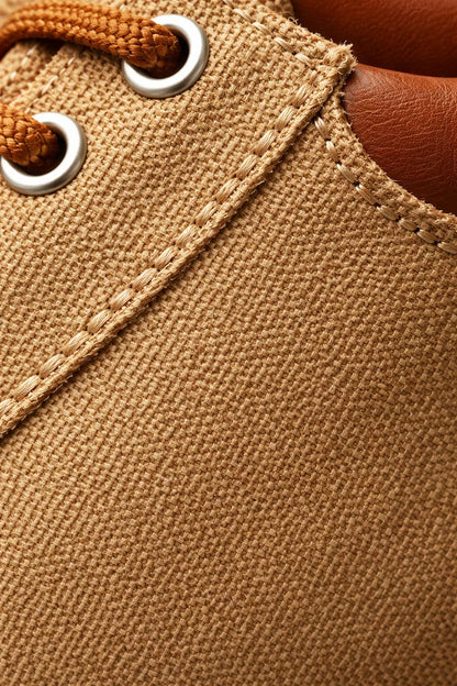 Heren Sneakers Low-top met Vetersluiting en Contrasterende Kraag