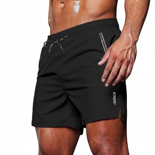 Heren Sport Shorts met Rits Zakken en Elastische Taille