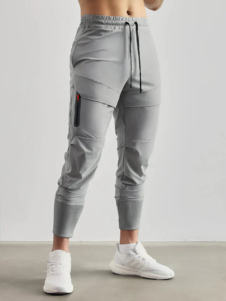 Heren Sportbroek Slim Fit met Elastische Tailleband en Zijzakken