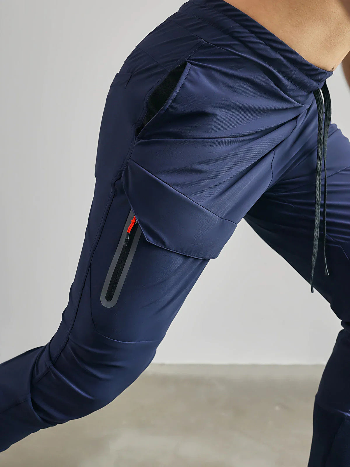 Heren Sportbroek Slim Fit met Elastische Tailleband en Zijzakken