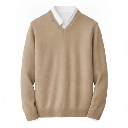 Heren Sweater met V-hals en Lange Mouwen Regular Fit