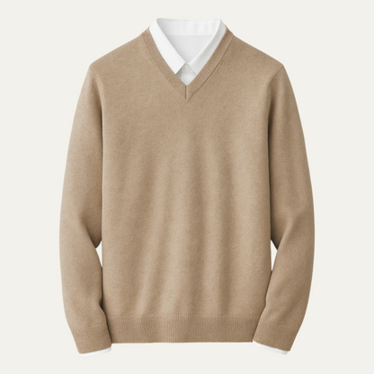 Heren Sweater met V-hals en Lange Mouwen Regular Fit