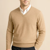 Heren Sweater met V-hals en Lange Mouwen Regular Fit