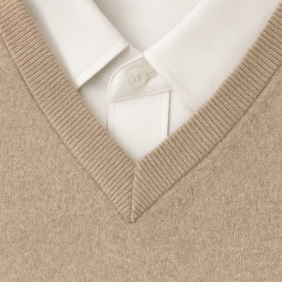 Heren Sweater met V-hals en Lange Mouwen Regular Fit